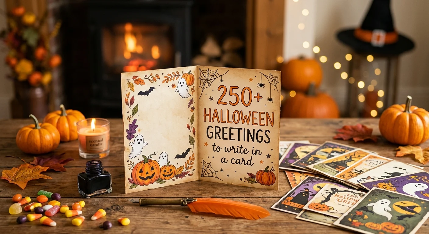Halloween greetings to write in a card